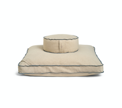 Organic Meditation Cushion Set - dune