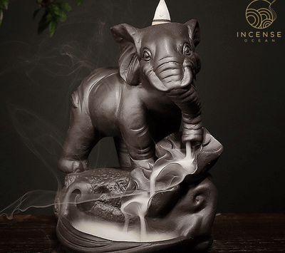 Ceramic Elephant Incense Burner