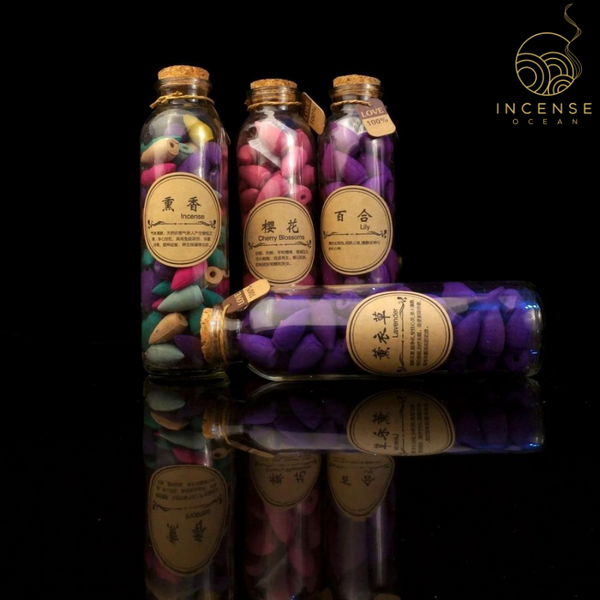Aromatic scented Incense Cones in exciting colors - incenseocean