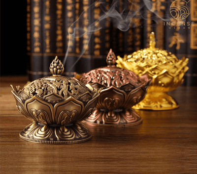 Lotus Flower Sandalwood Censer Incense Burner