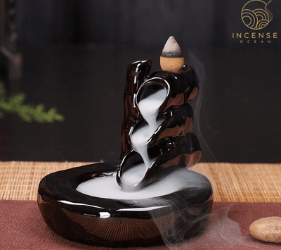 Porcelain incense burner black color